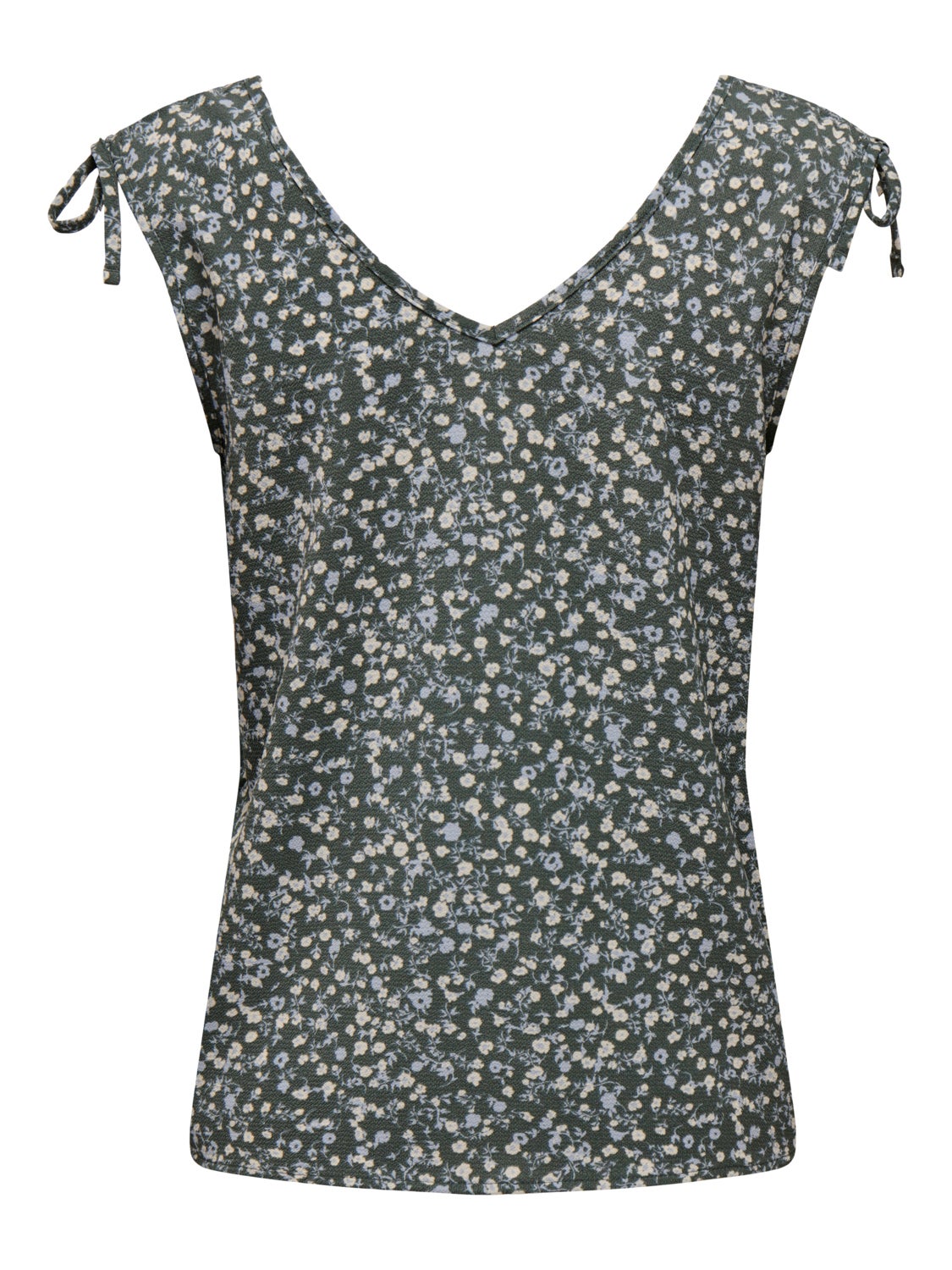 V-Neck Top With Strap Details