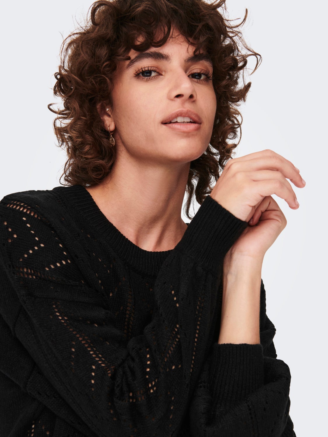 Textured Knitted Pullover