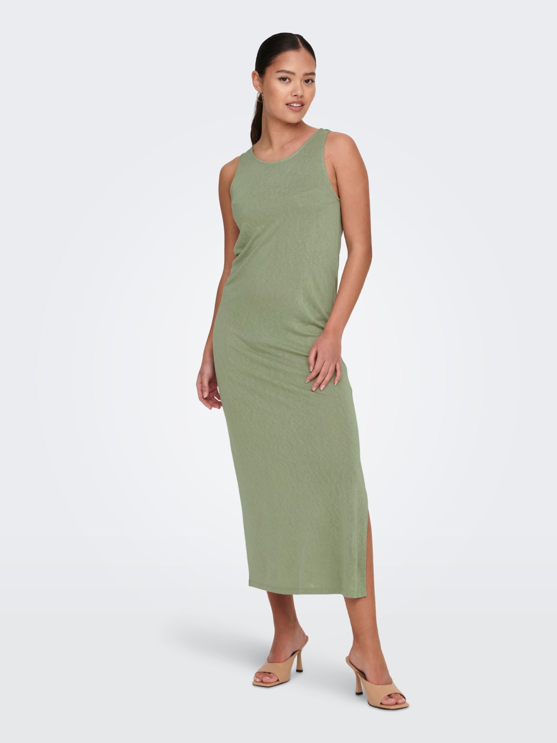 O-Neck Maxi Dress