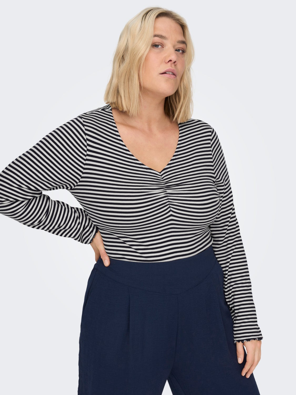 Curvy Striped Top