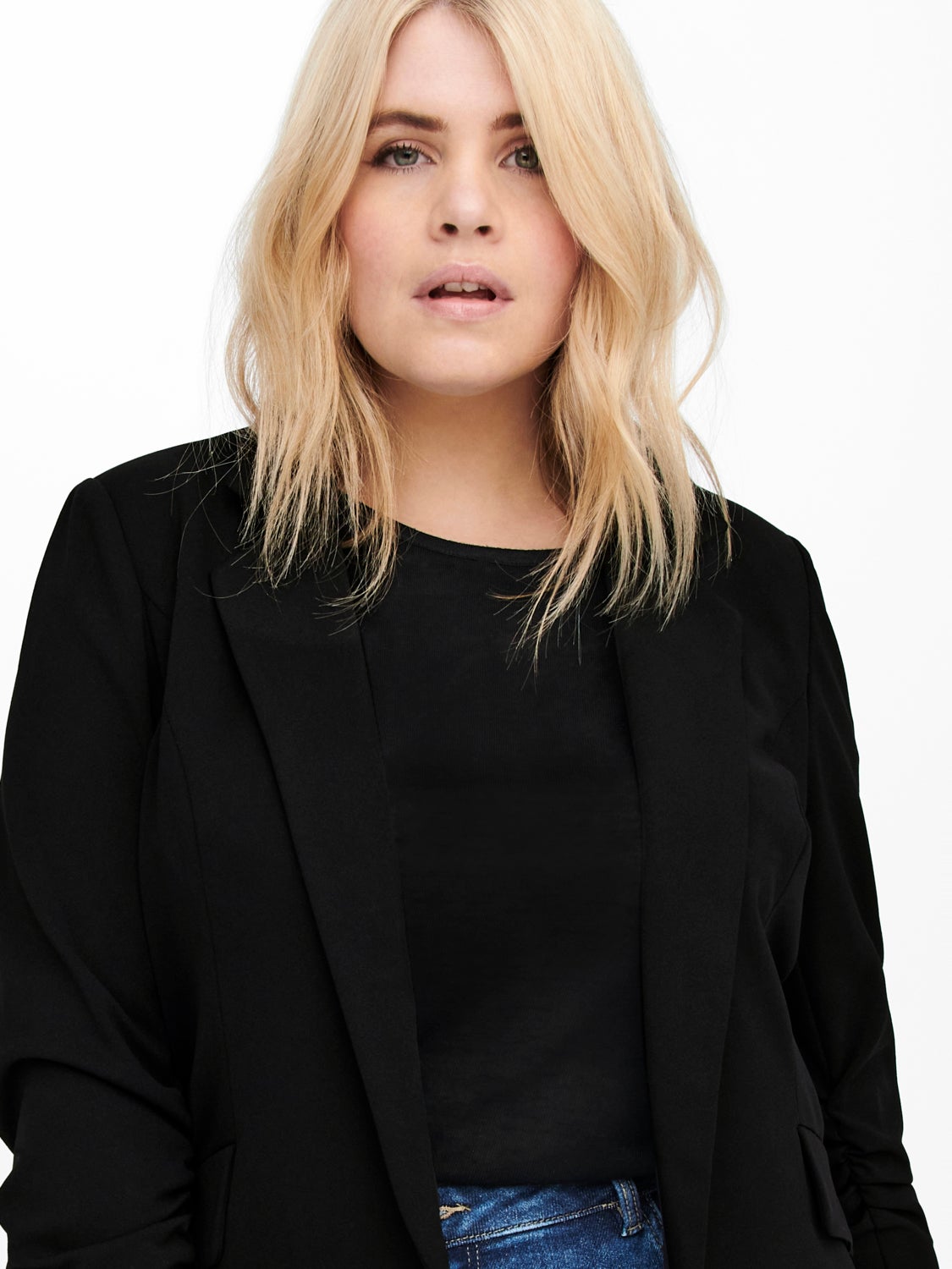 Curvy 3/4 sleeve Blazer