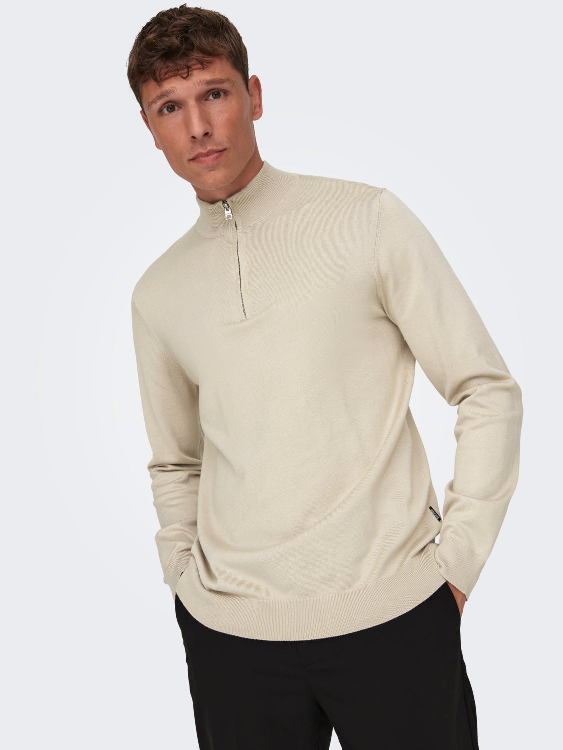 High neck knitted Pullover