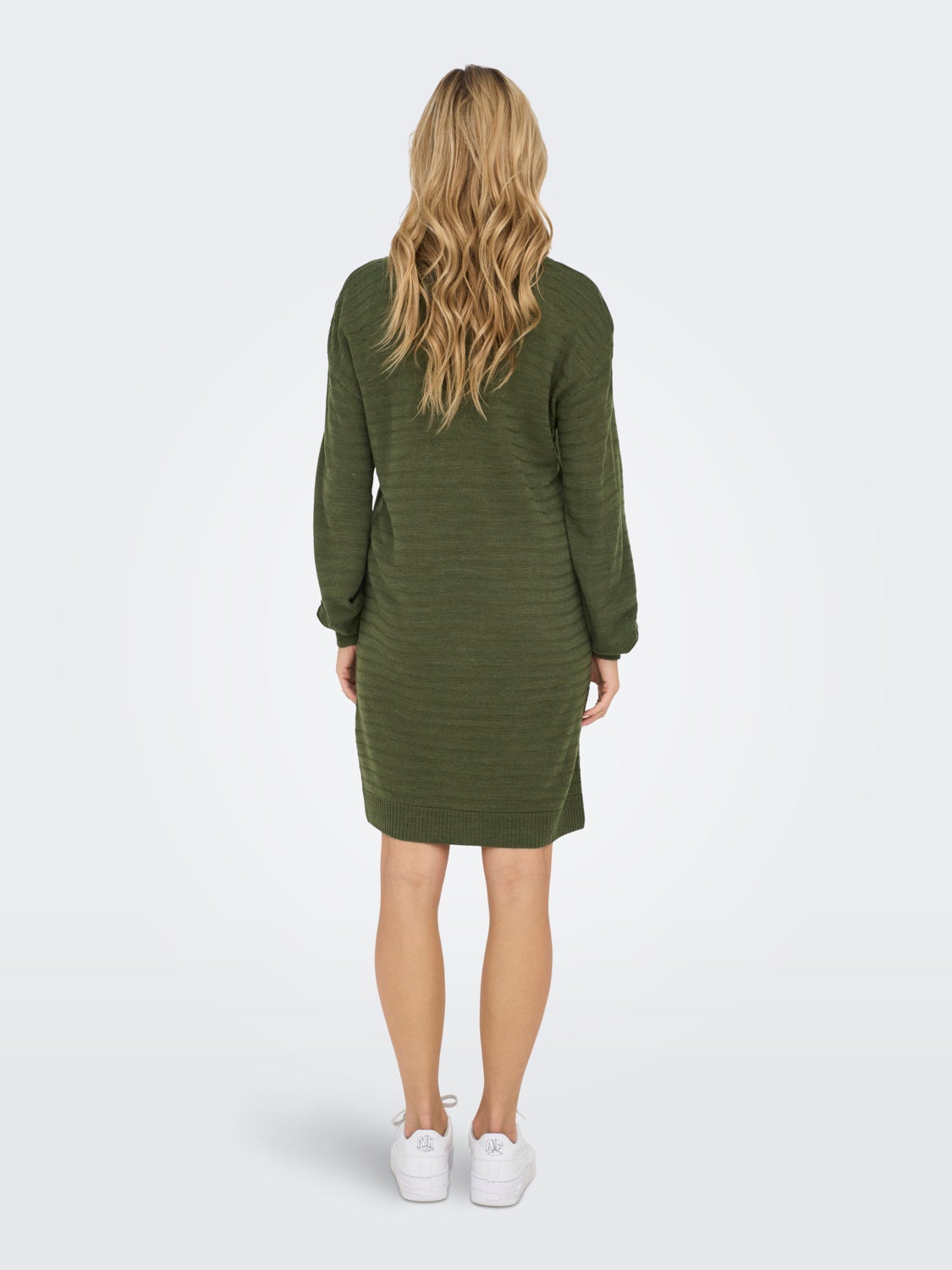 mini V-neck knitted dress