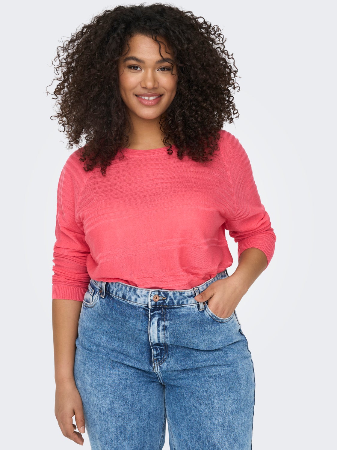 Curvy structured Knitted Pullover