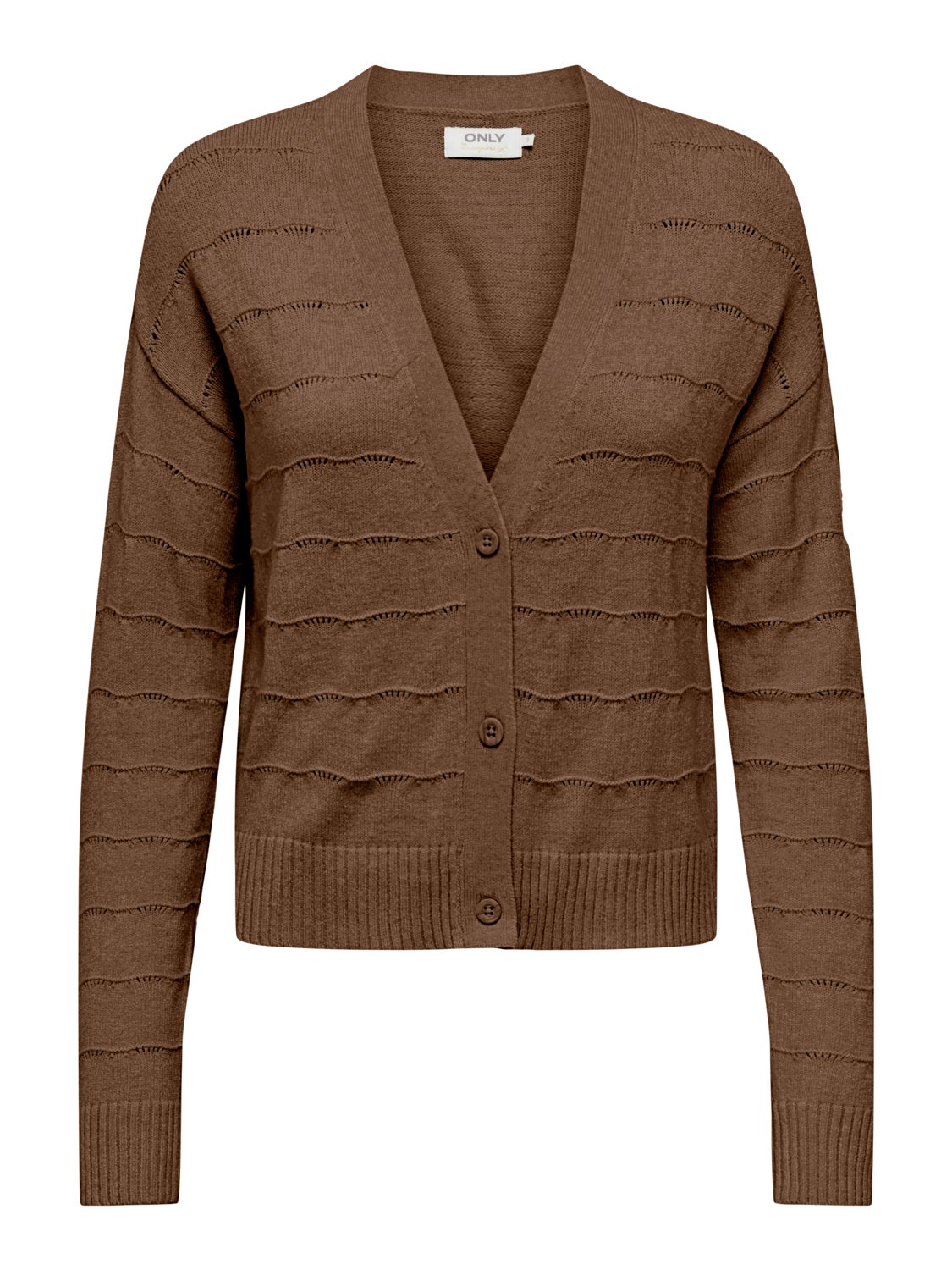 V-neck knit cardigan