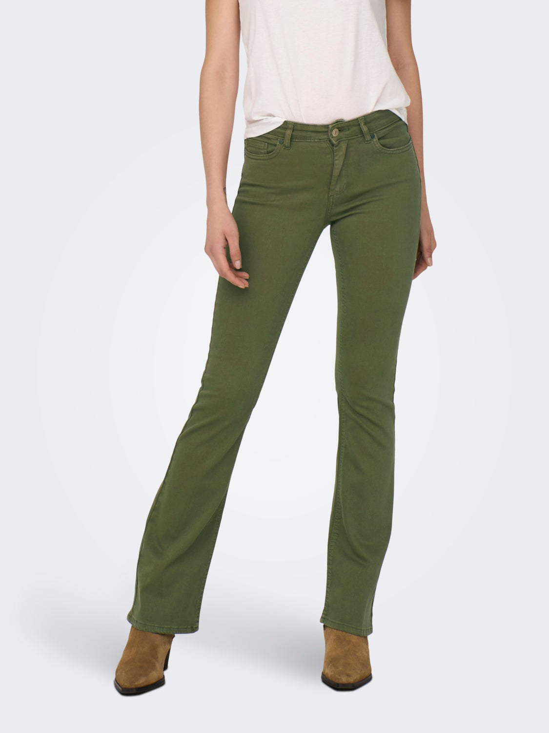 Flared fit trousers