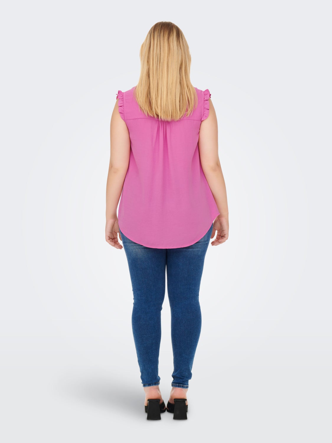 Curvy frill detail top