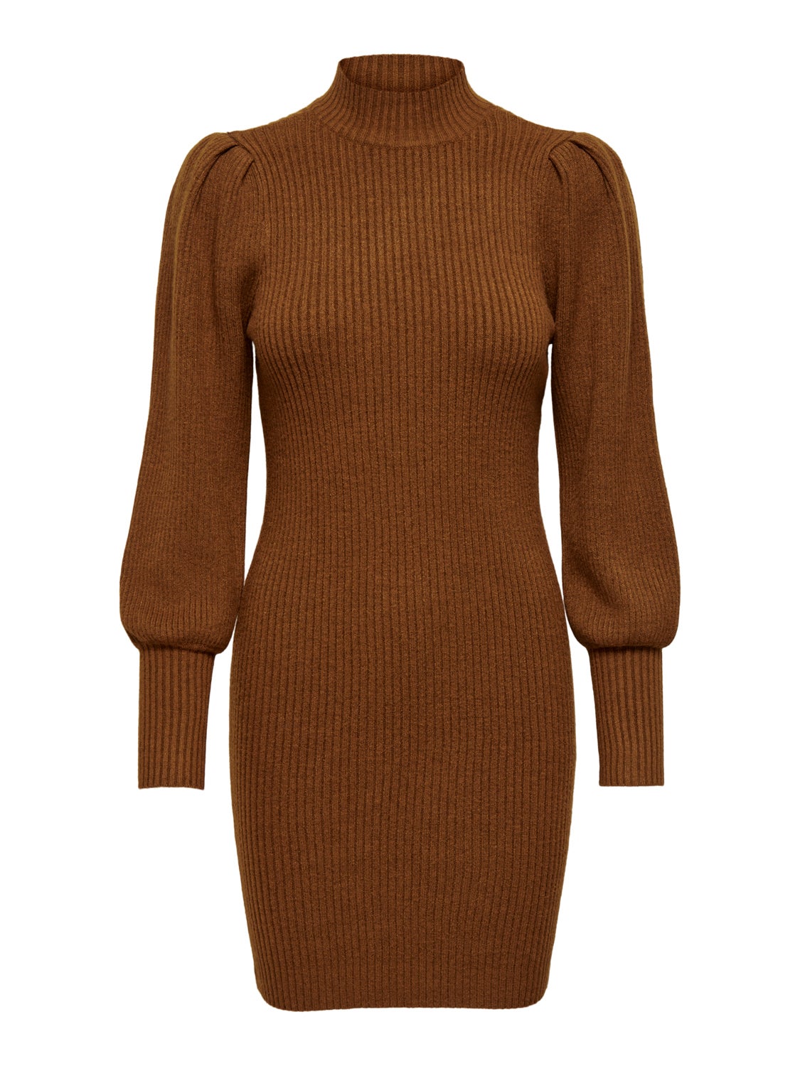 Mini knit dress with long sleeves