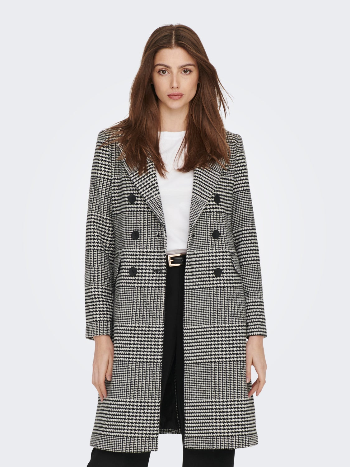 Checked wool Coat