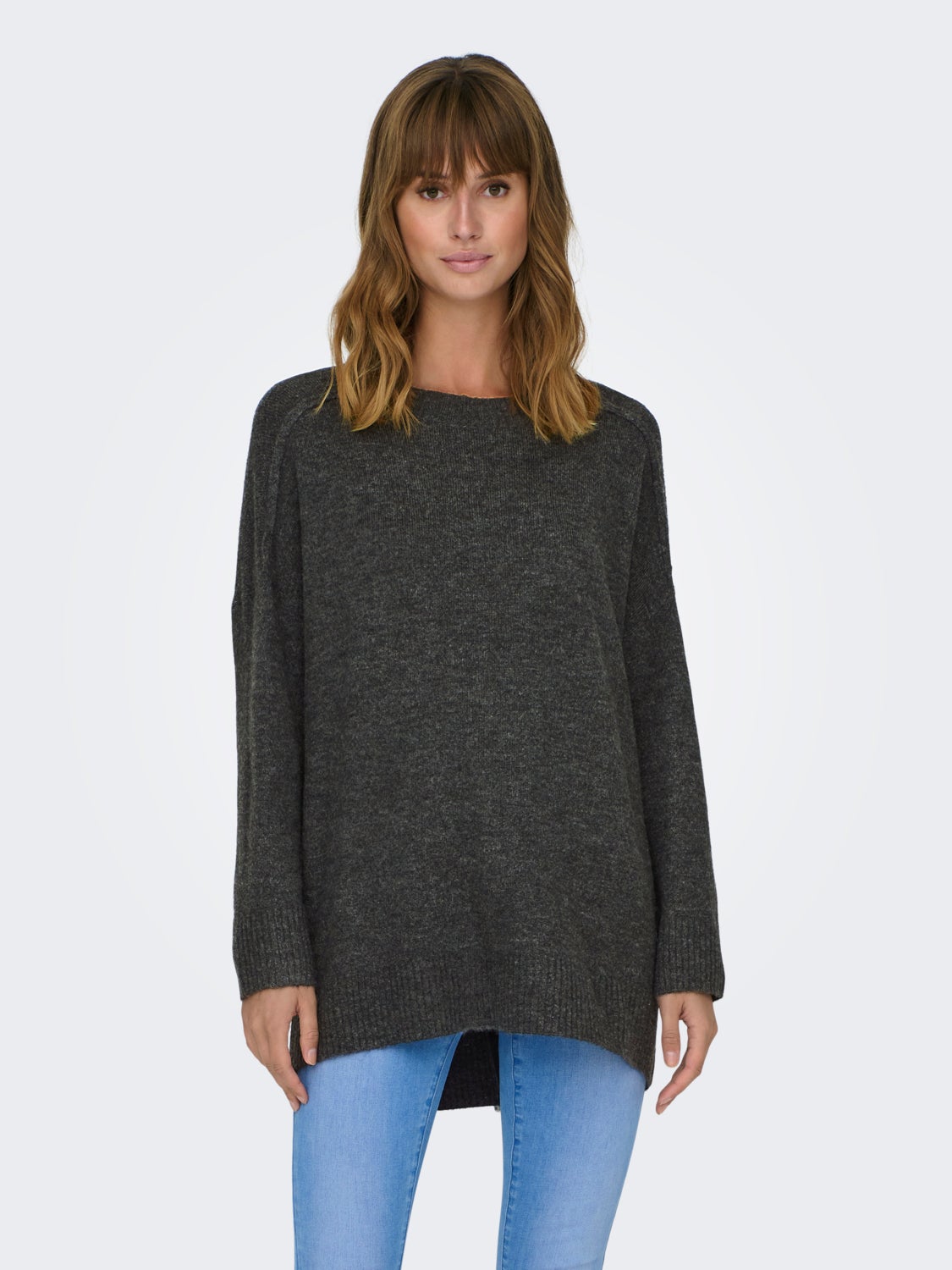 O-neck knitted pullover