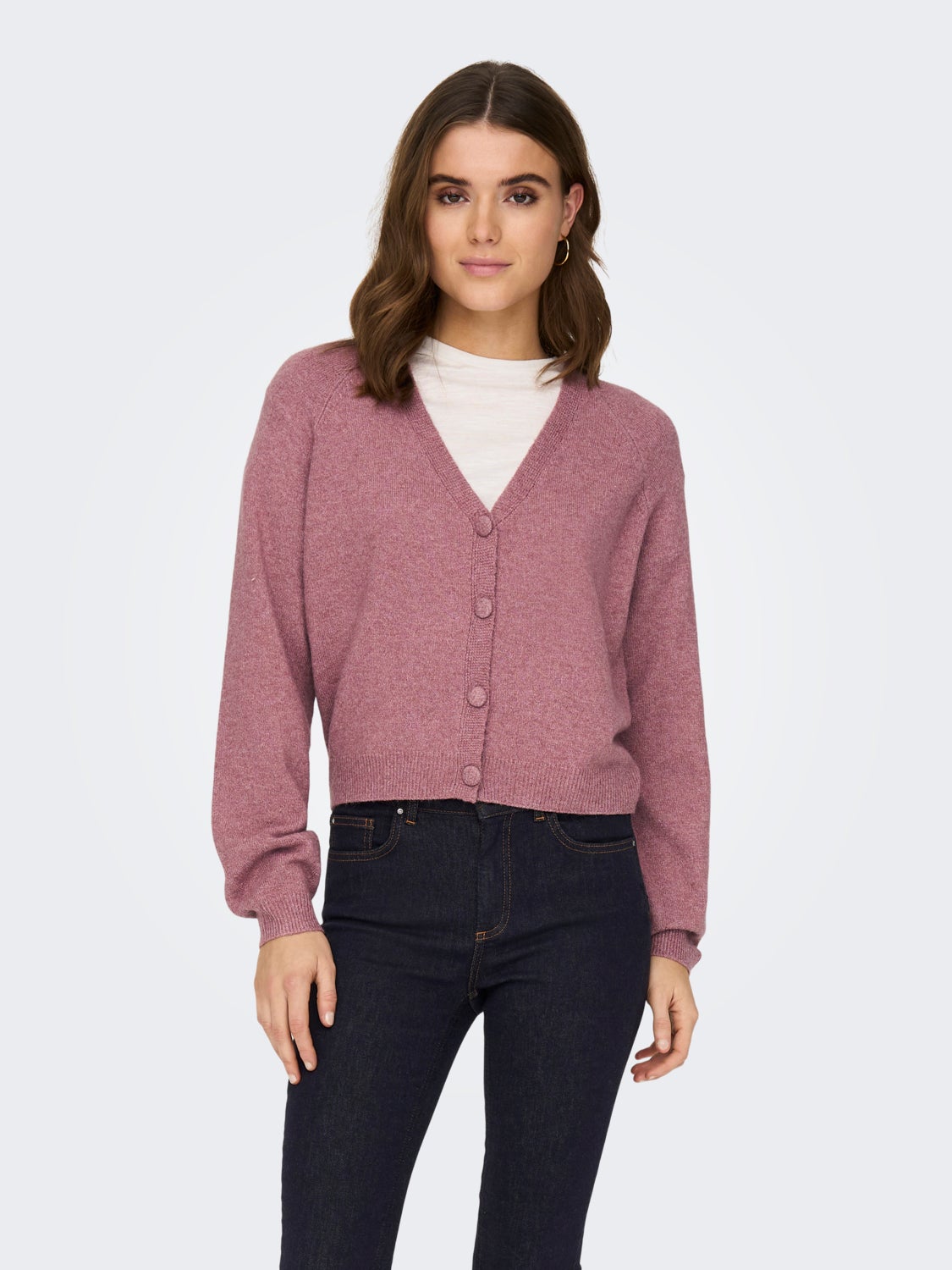V-Neck Knit Cardigan