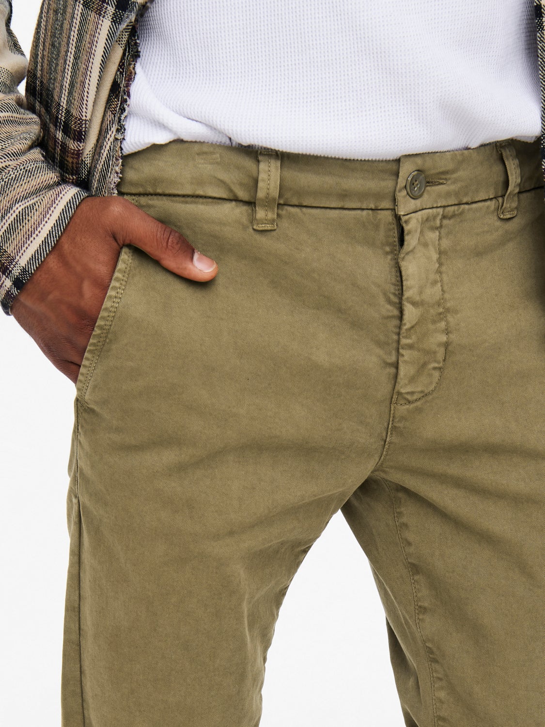 Slim fit twill chinos