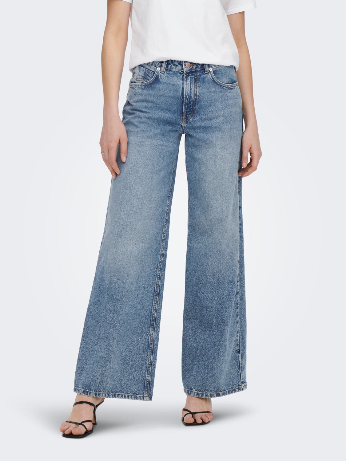 ONLVela extra wide high waisted jeans