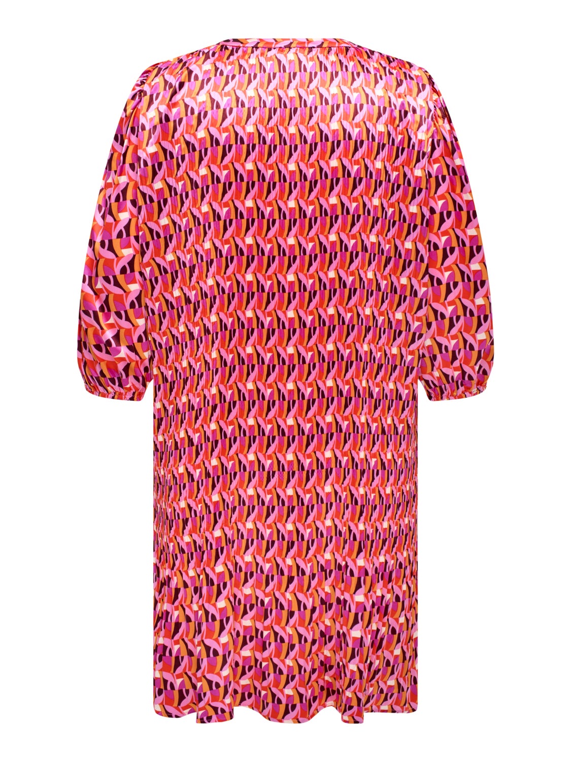 Curvy midi v-neck sateen dress