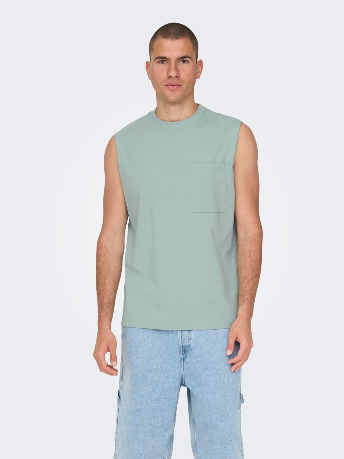 Relaxed Fit Sleeveless T-shirt