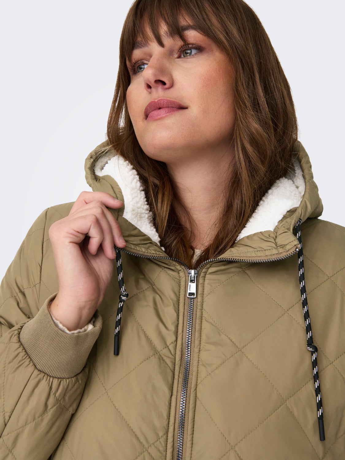 curvy Long hooded jacket