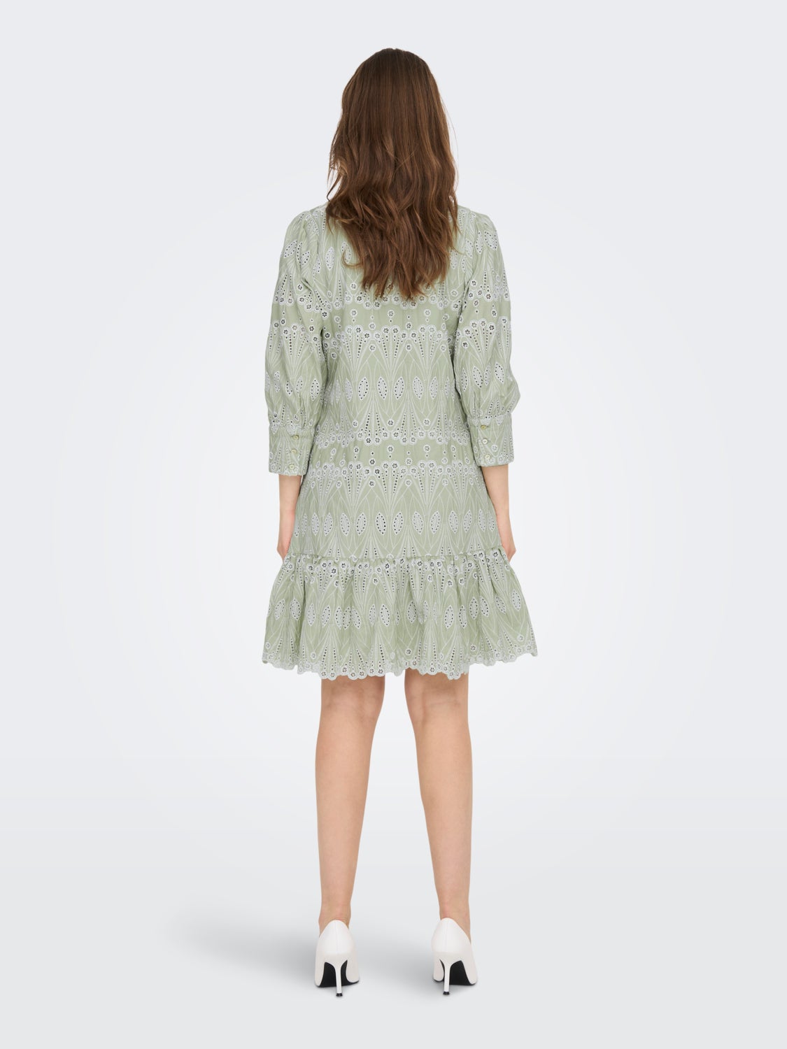 3/4-Sleeved Lace Dress