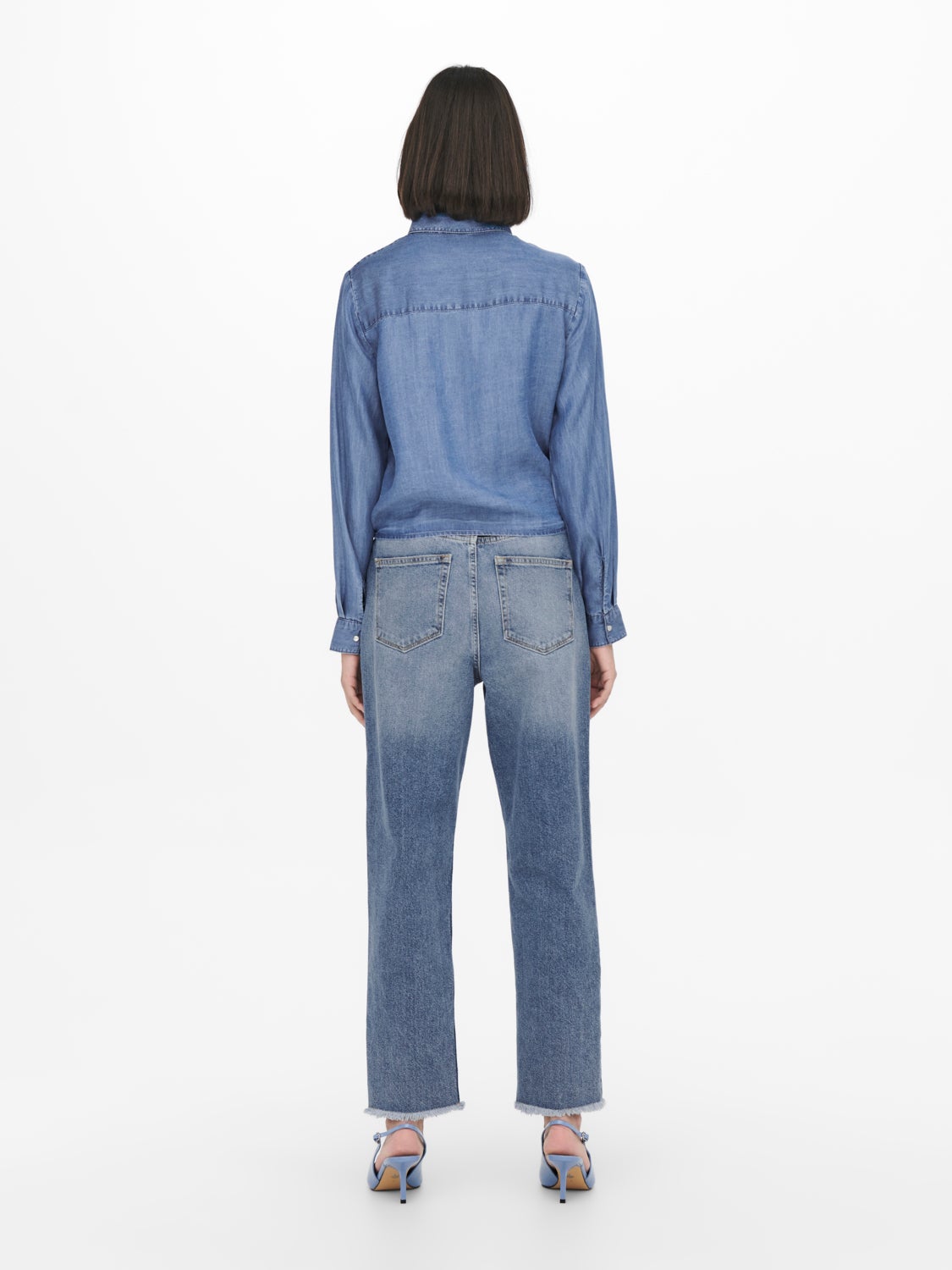 Knot detail Denim shirt