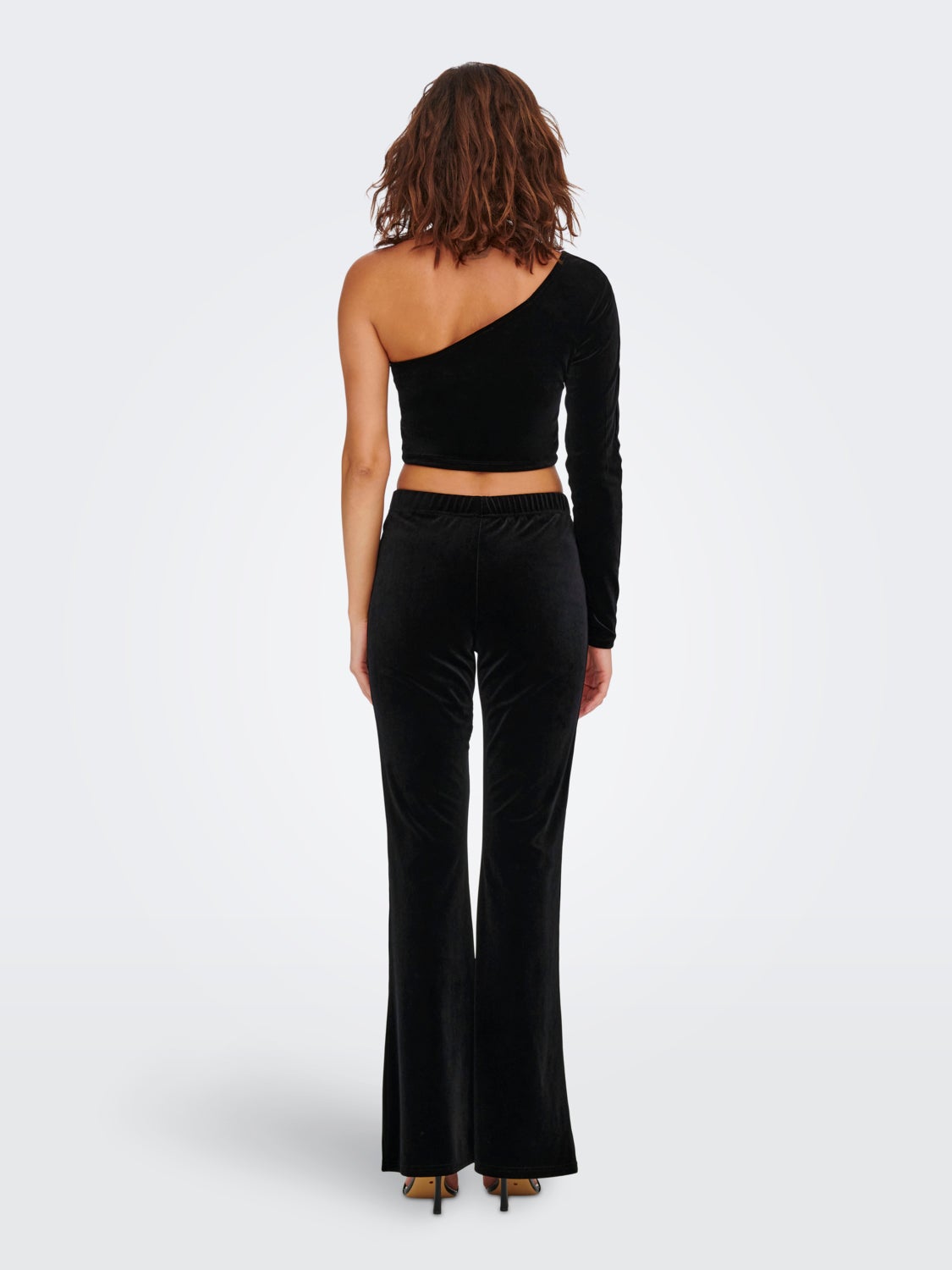 One shoulder Velvet Top