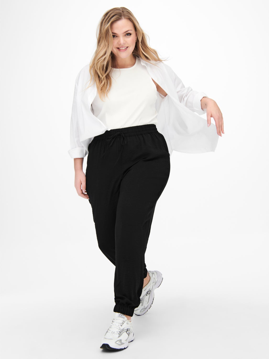 Curvy Elastic Ankle Trousers