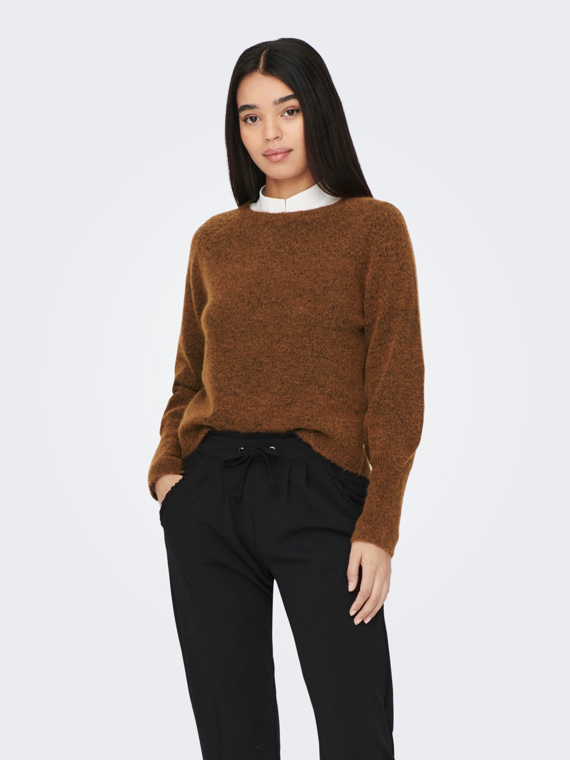 Button cuff Knitted Pullover