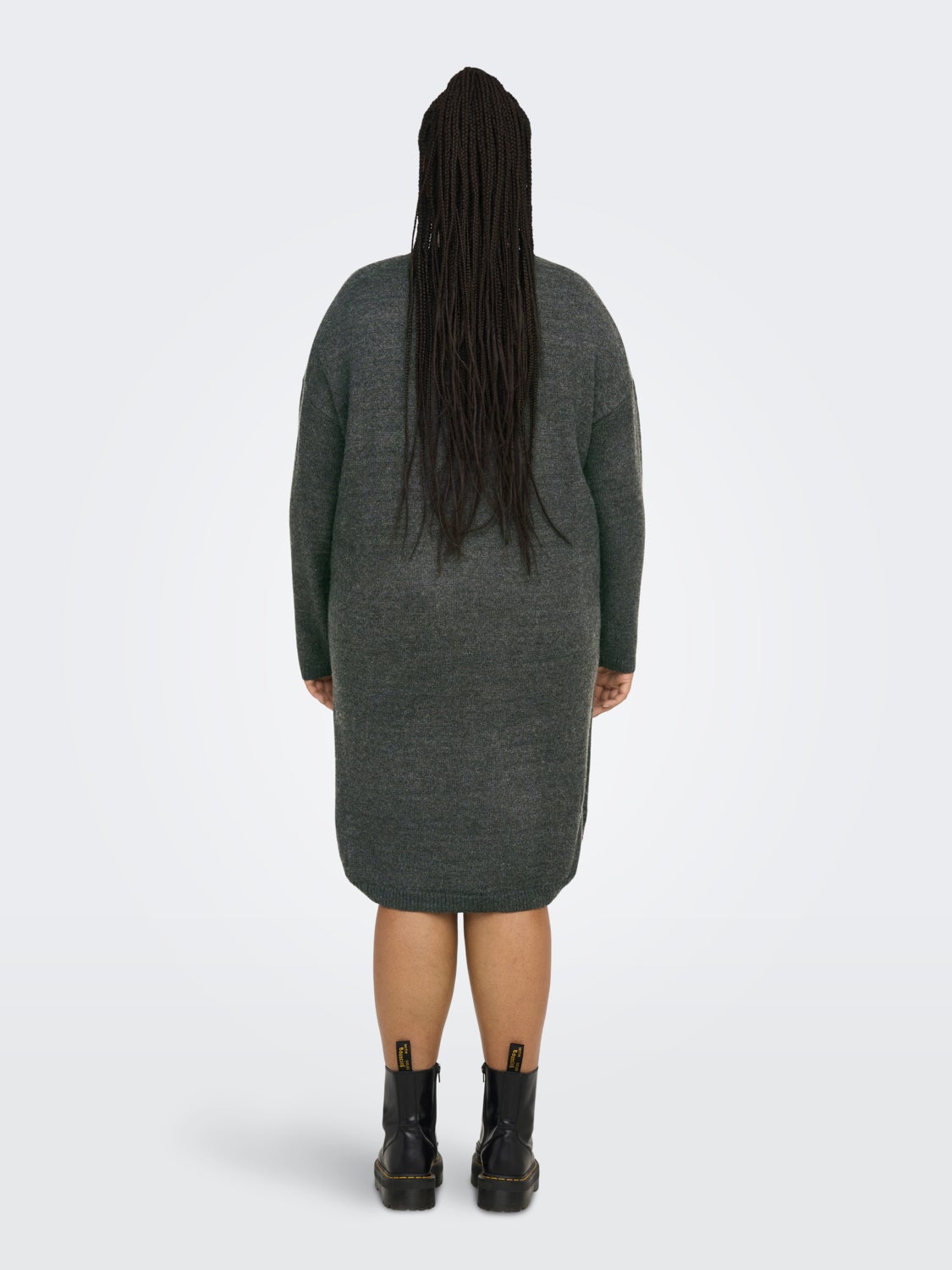 Curvy V-Neck Knitted Dress