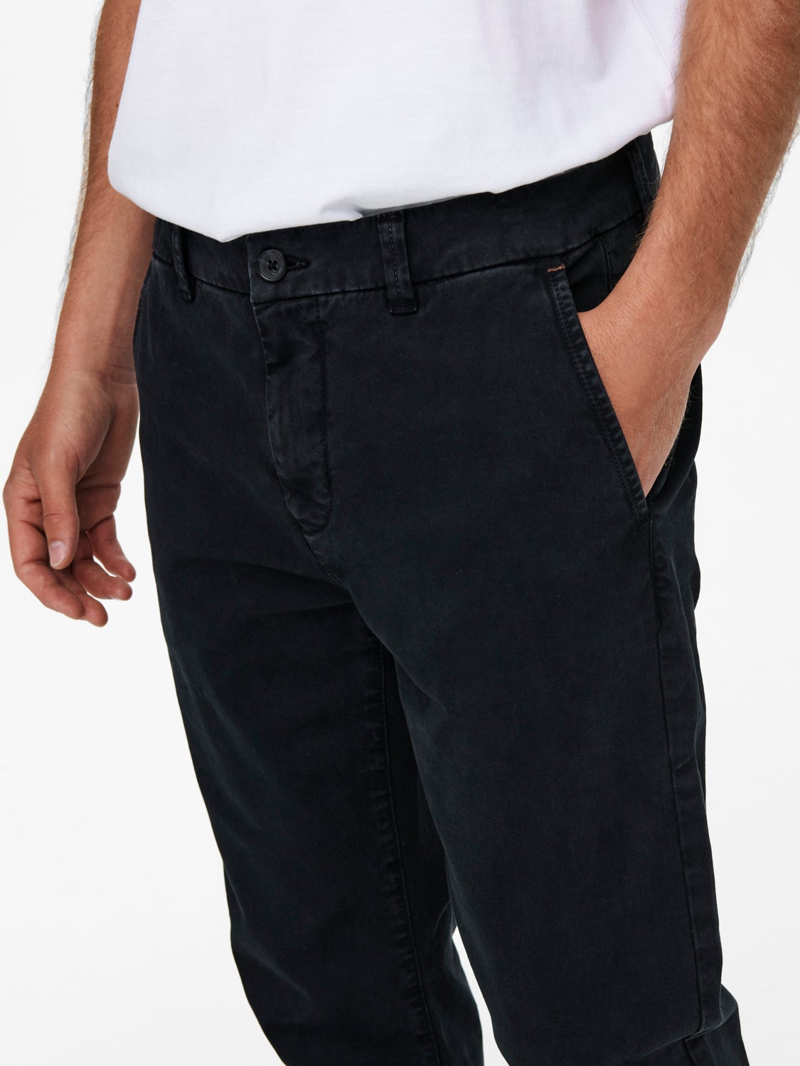 Slim fit twill chinos
