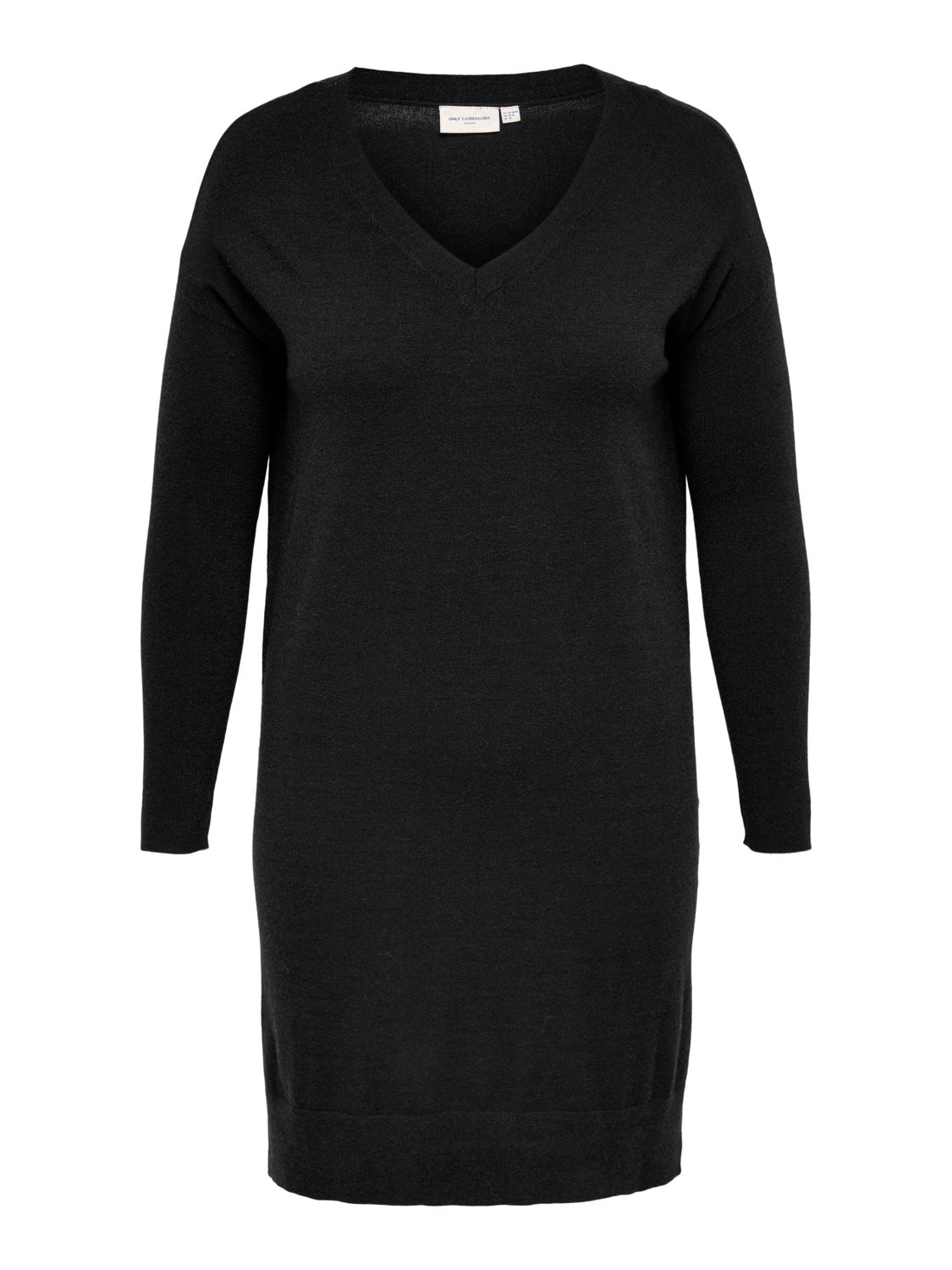 Curvy v-neck knitted dress