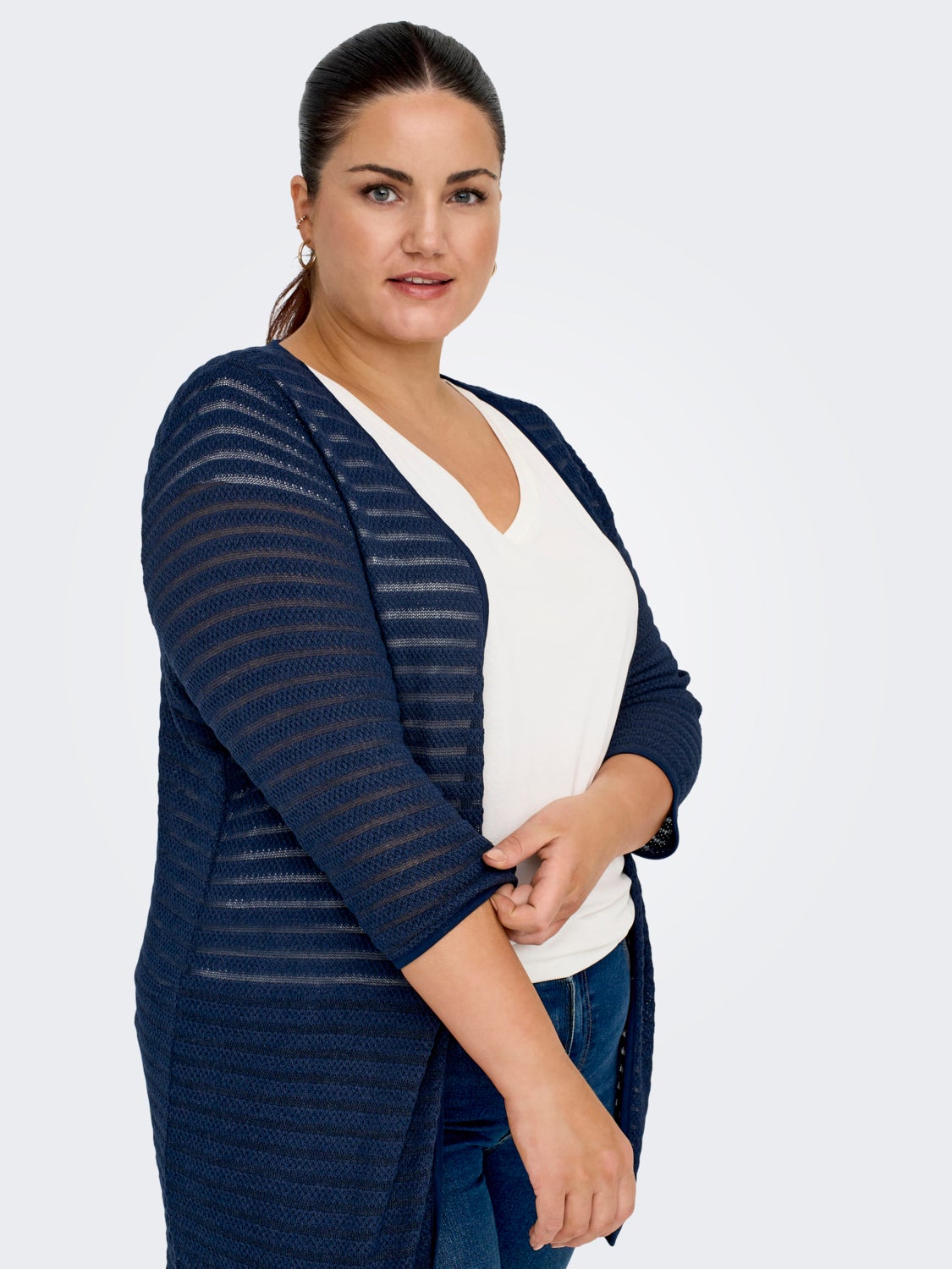 Curvy open cardigan
