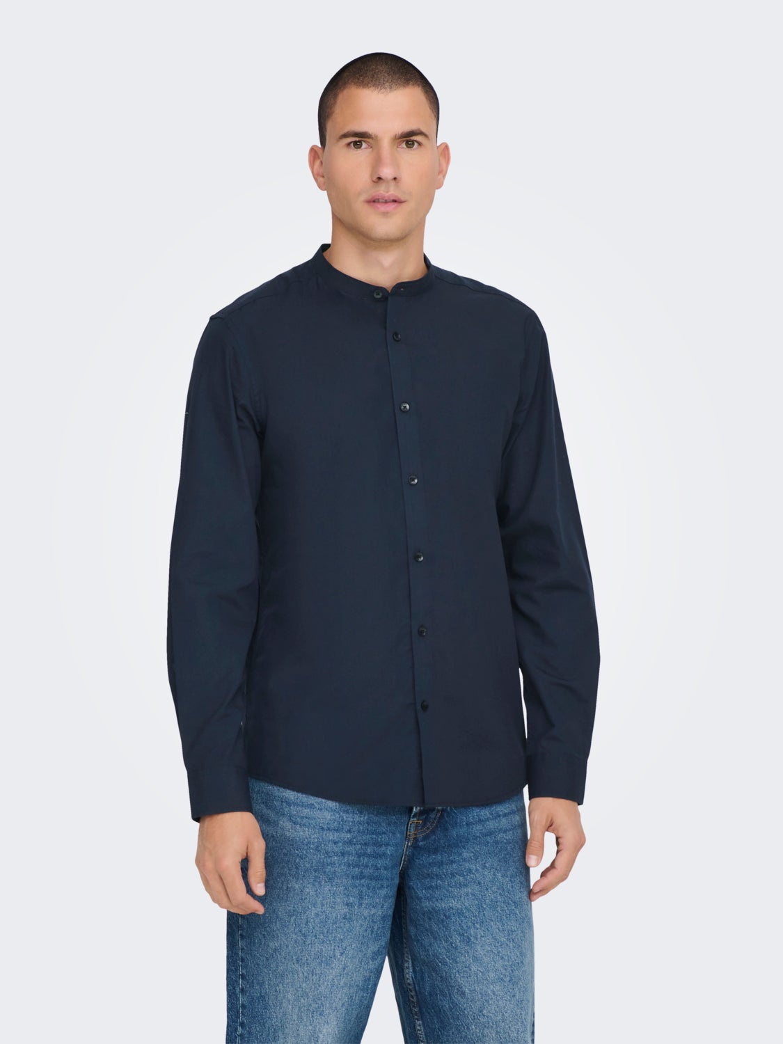 Slim Fit China Collar Shirt