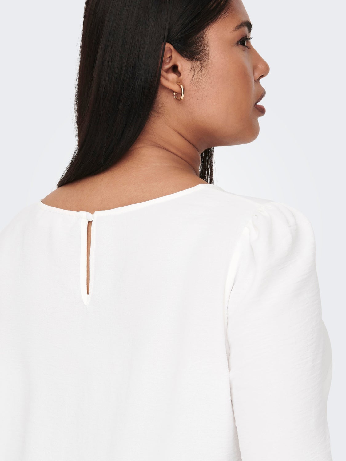 Curvy balloon sleeve top