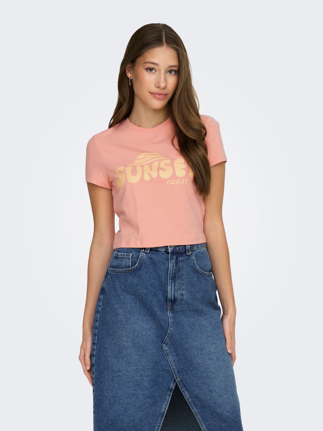 Cropped o-neck t-shirt
