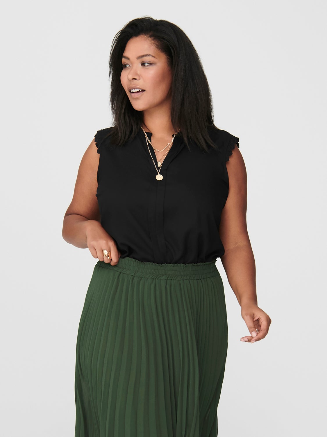 Curvy loose Sleeveless Top