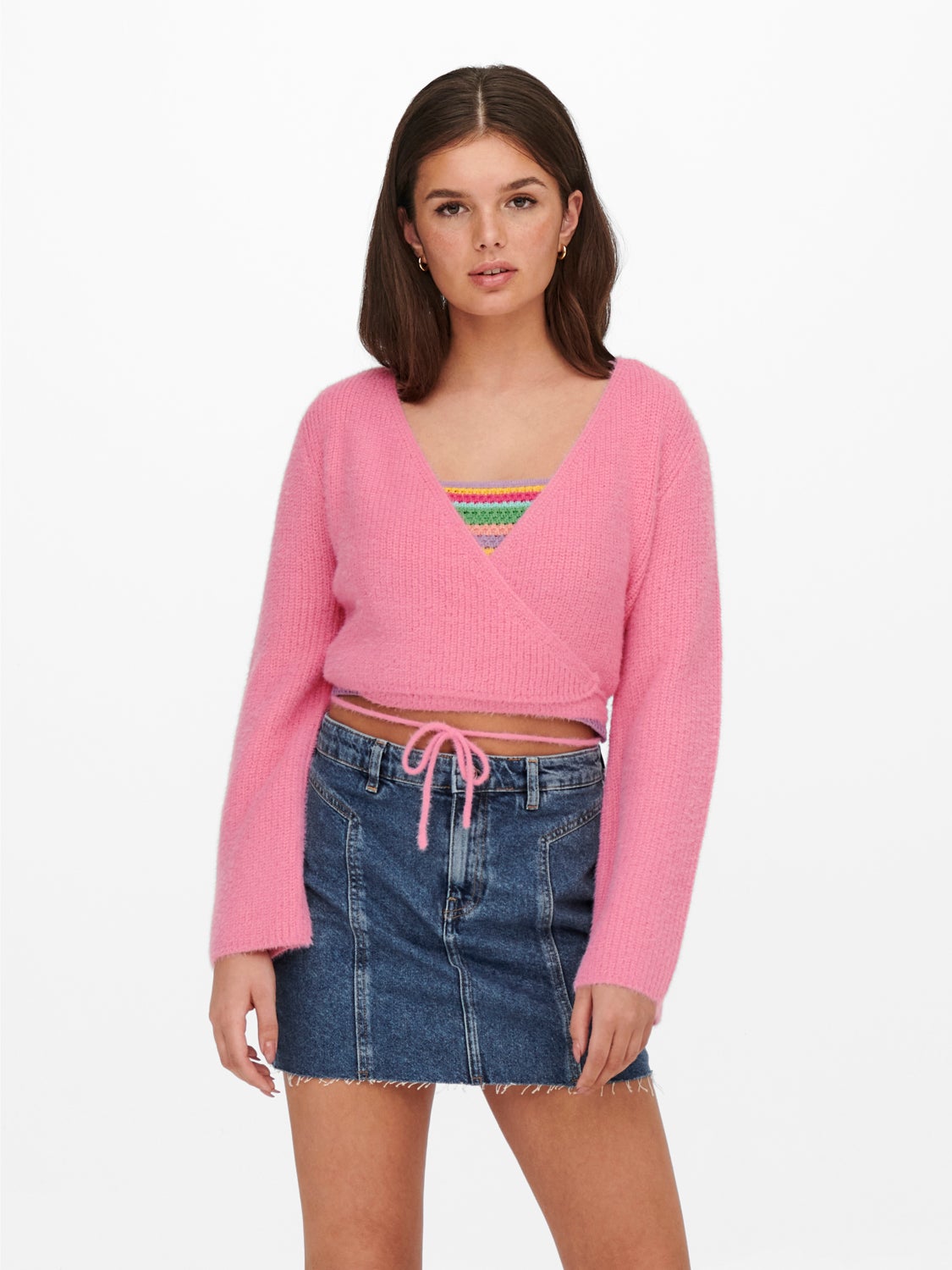 Cropped wrap Cardigan