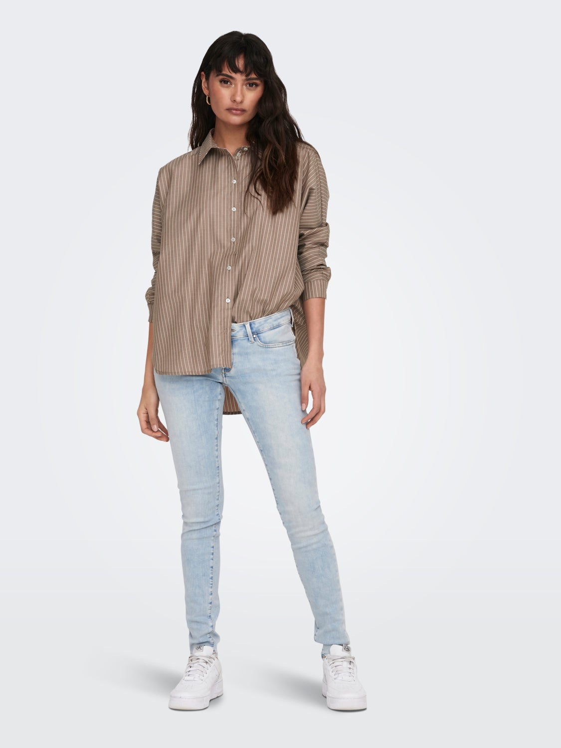 Boxy Fit Striped Shirt