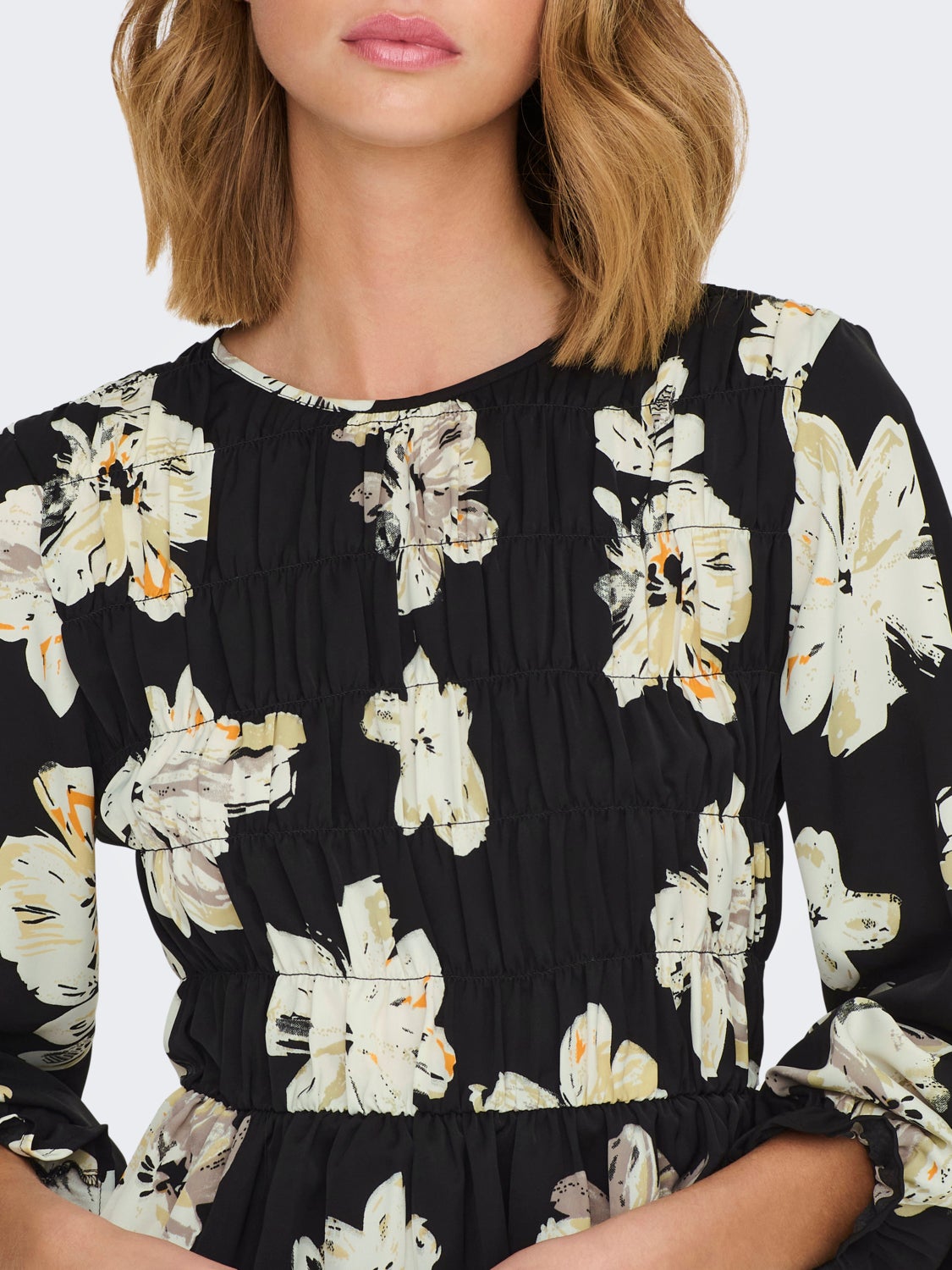 Printed long sleeve top