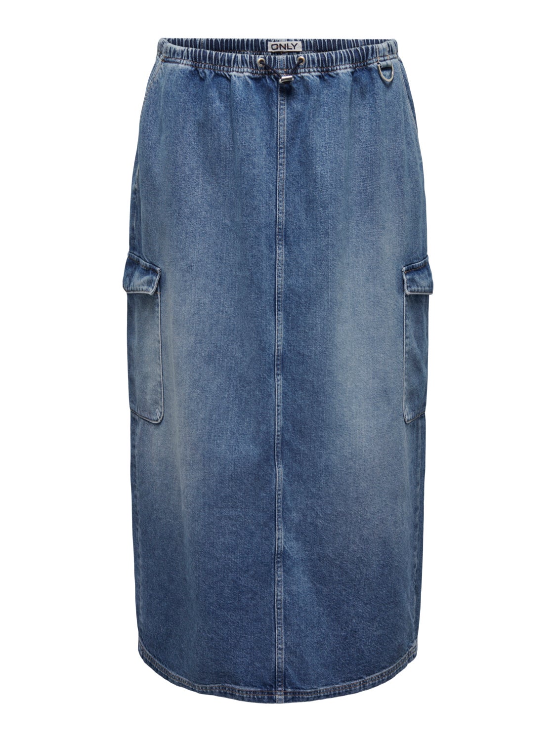 maxi Curvy cargo denim skirt
