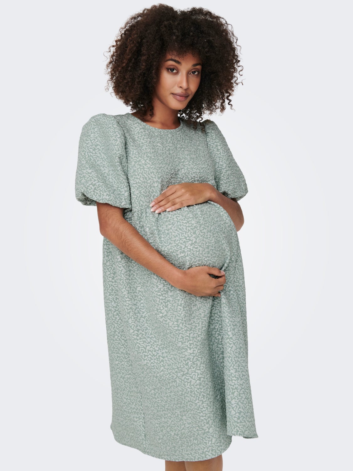 Mama puff sleeved Dress