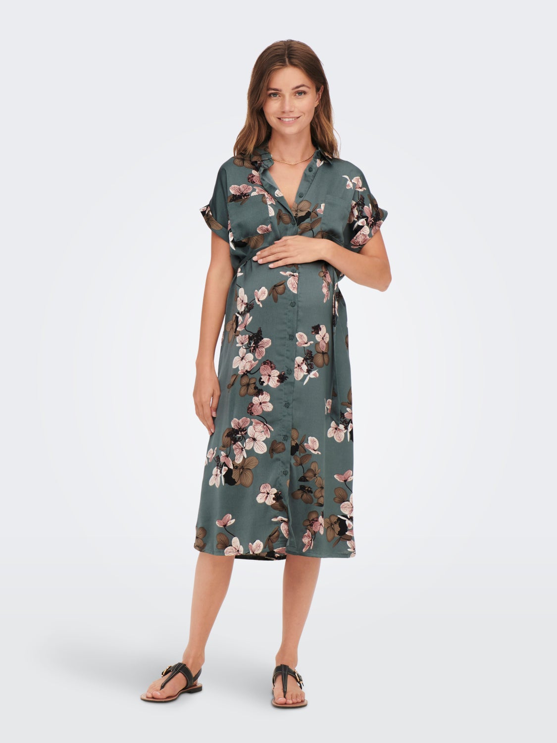 Mama short sleeved Shirt dress