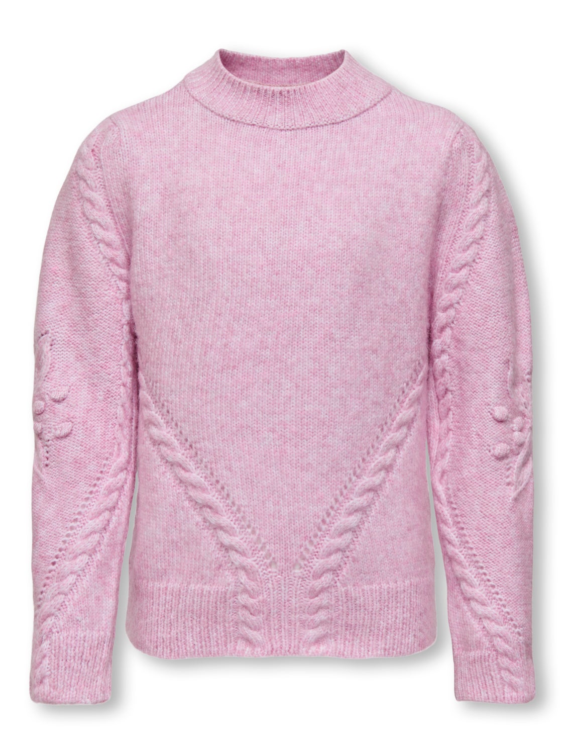 high-neck knitted pullover