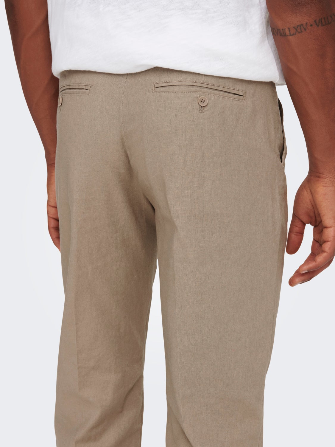 Linen blend chinos