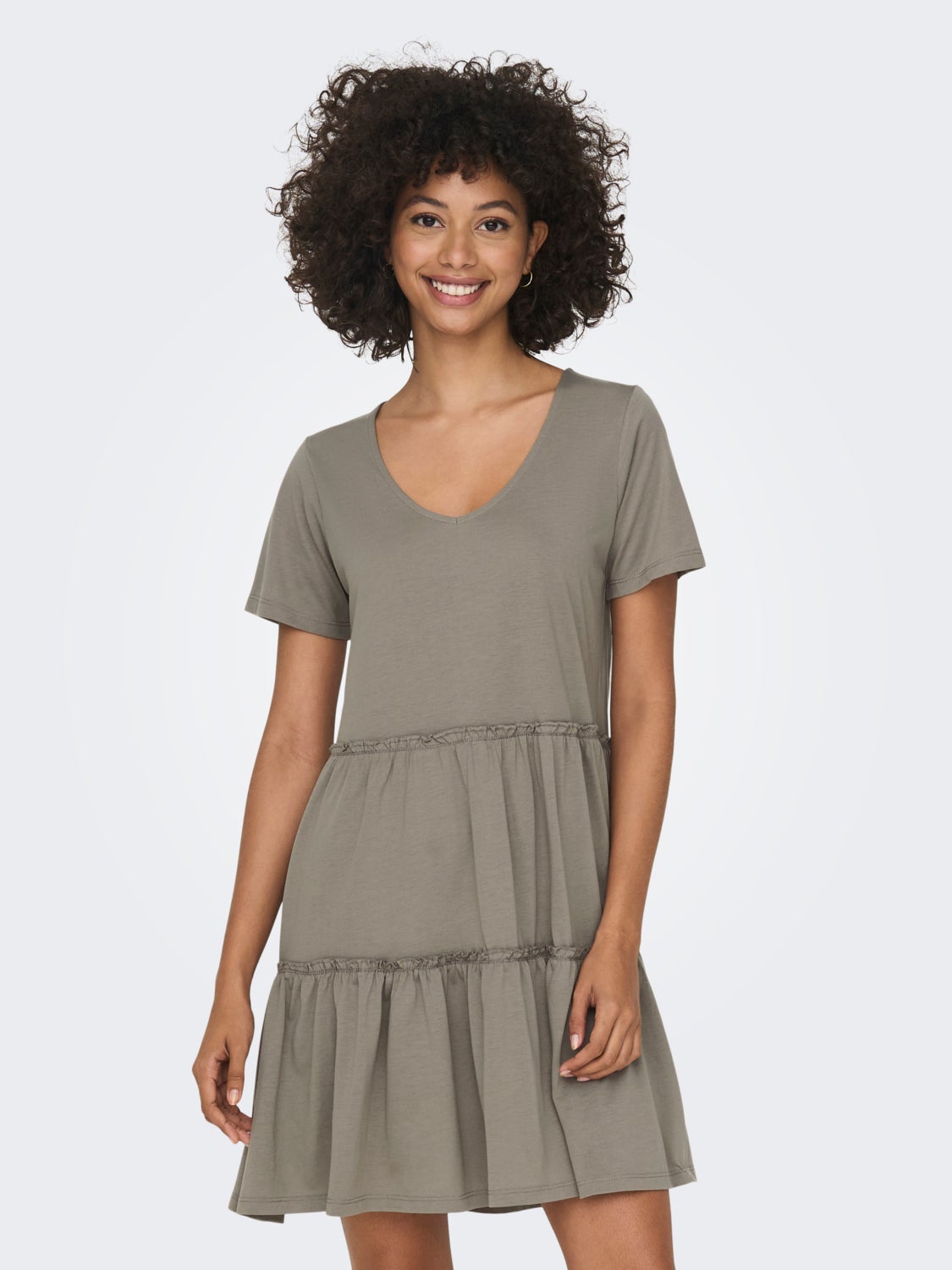 Loose Fit V-Neck Short dress