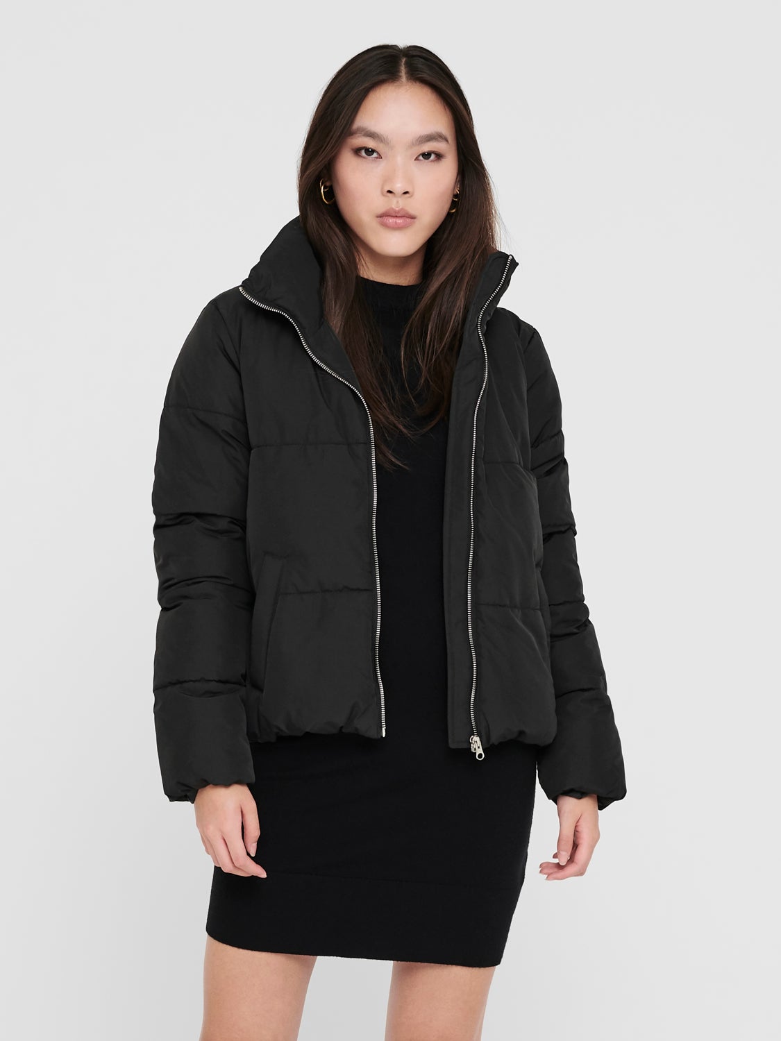 High neck short jacket