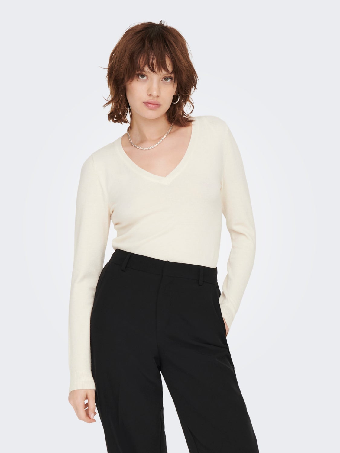 V-neck Knitted Pullover