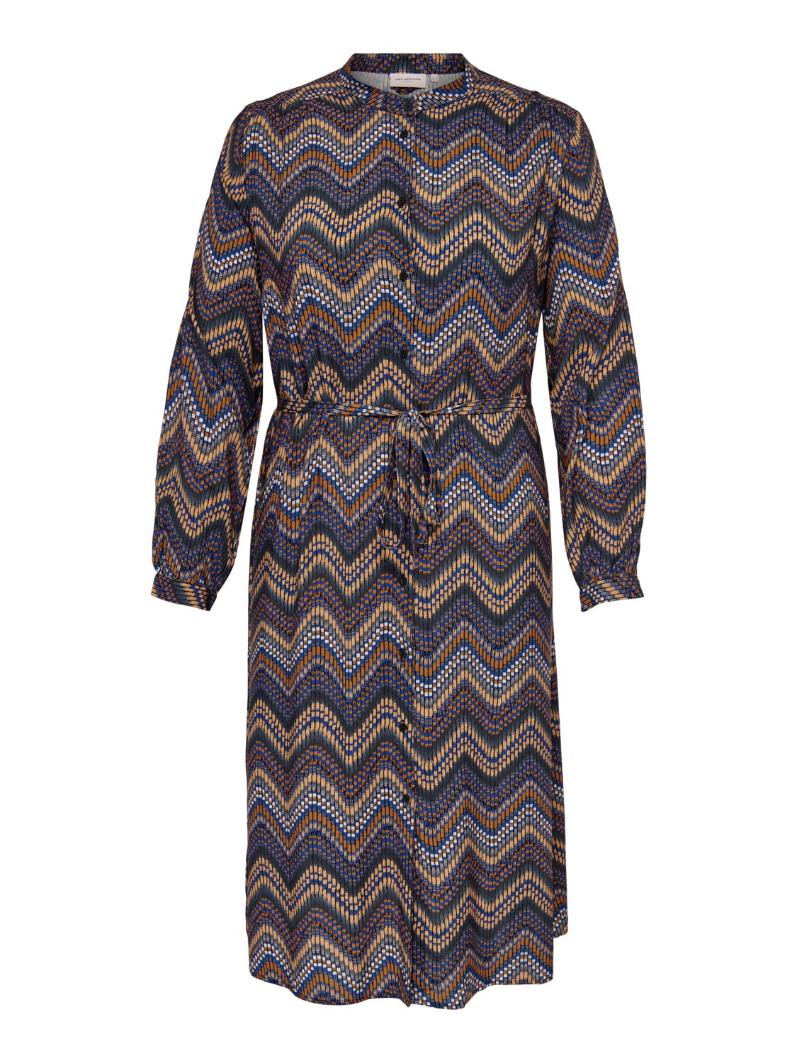 Curvy printed shirt dress