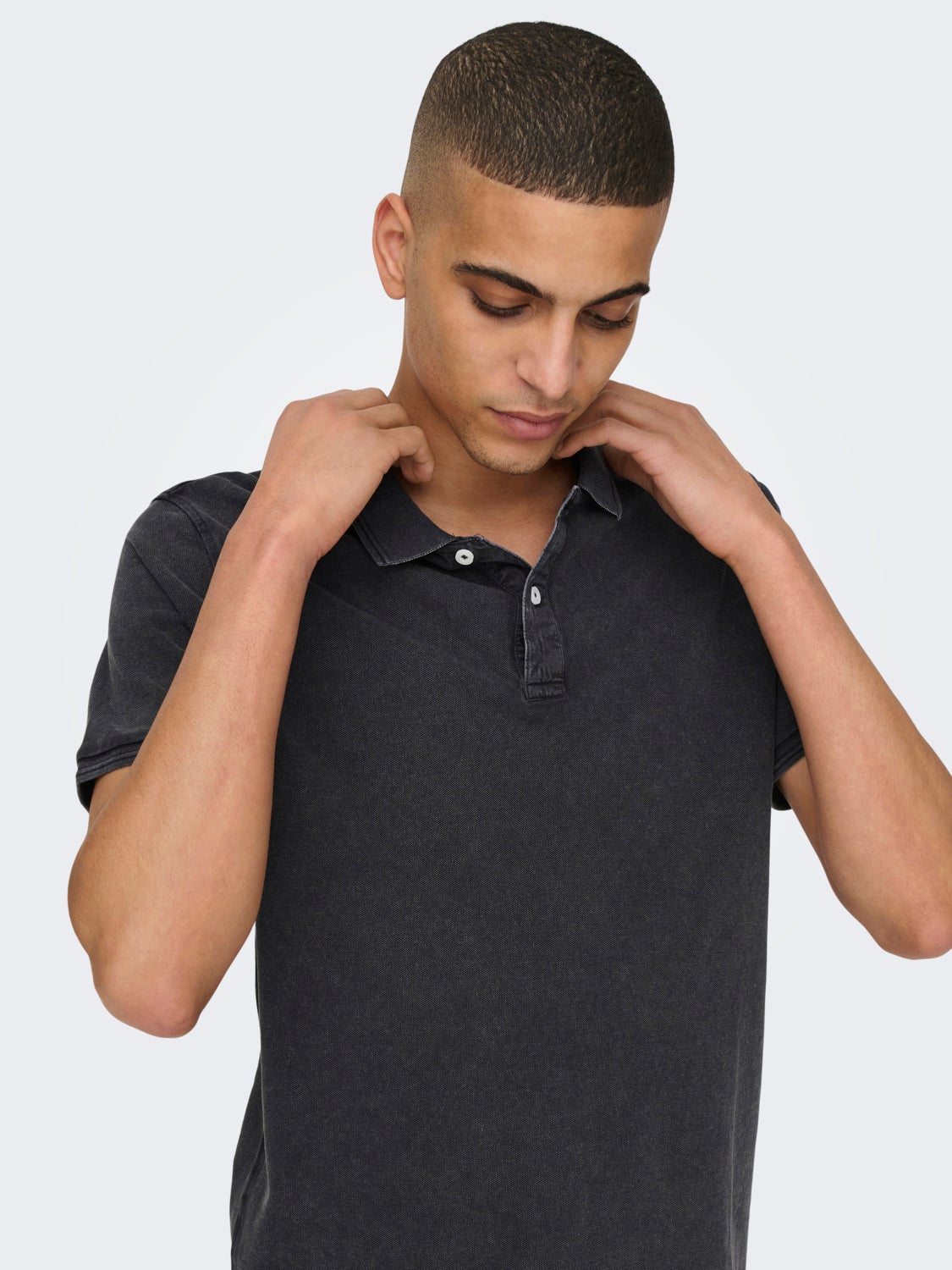 Slim Fit O-Neck Polo-Shirt