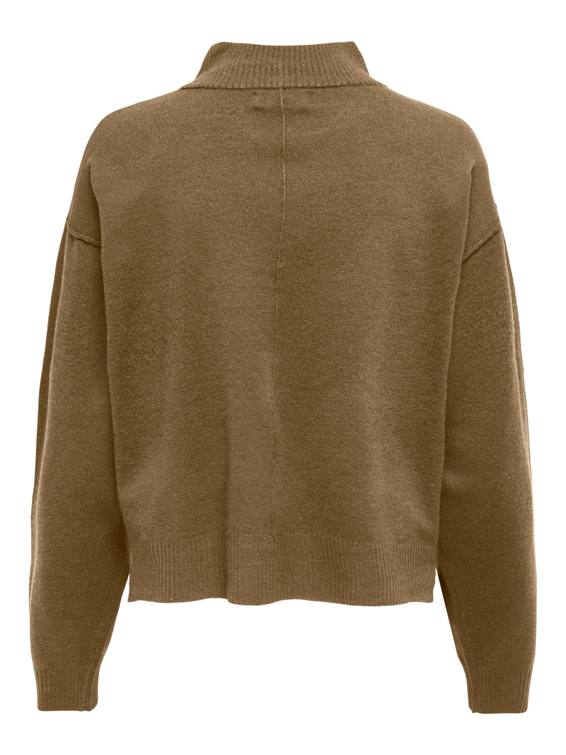 Knitted pullover with high neck