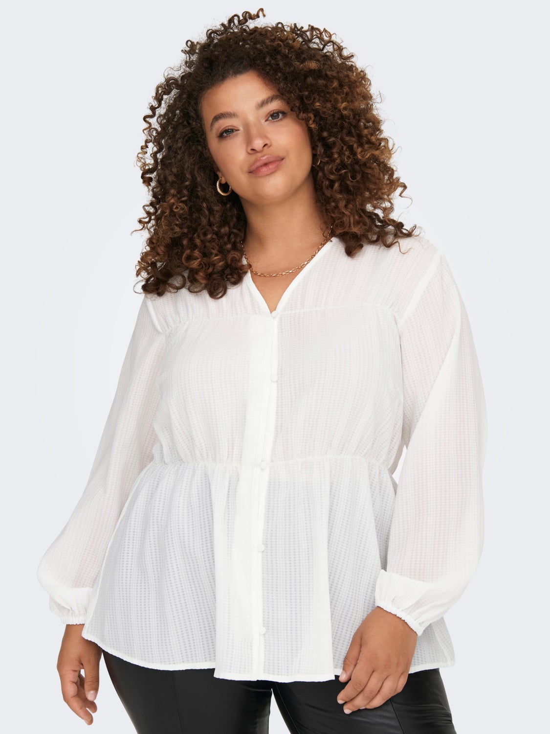 Curvy v-neck top