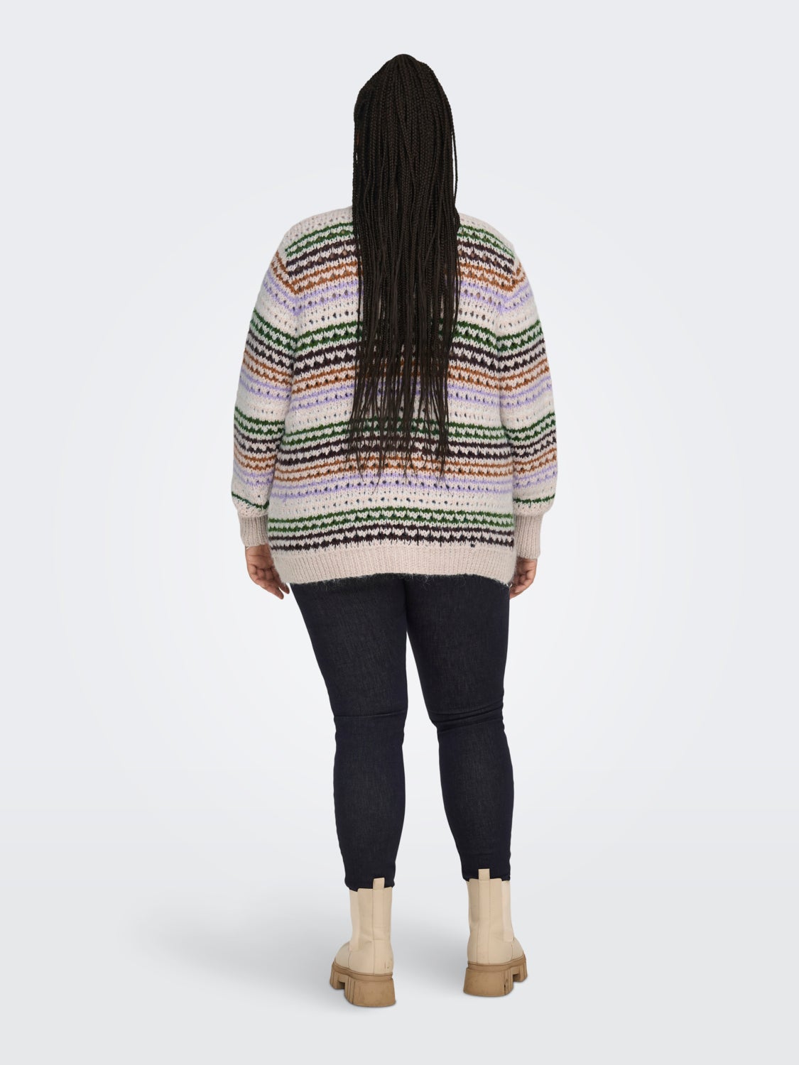 Curvy knitted cardigan