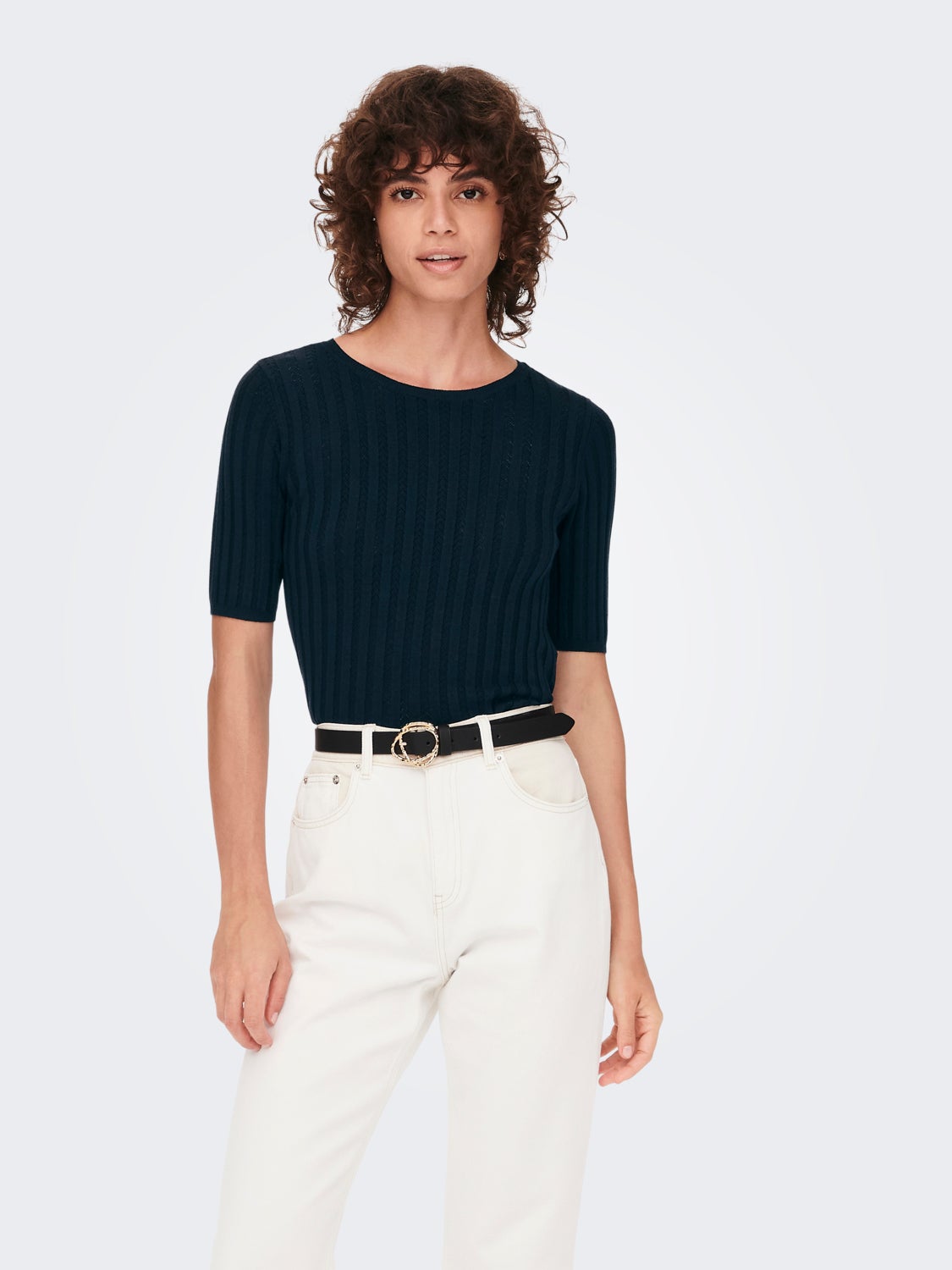 Short sleeved Knitted Pullover